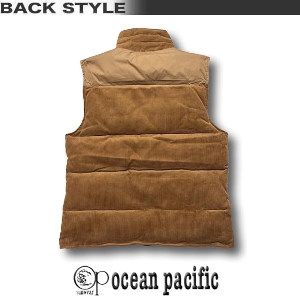 ocean pacific ベストジャケット チェック コーデュロイ ベージュ Ocean Pacific コーデュロイジャケット メンズ ボアジャケット